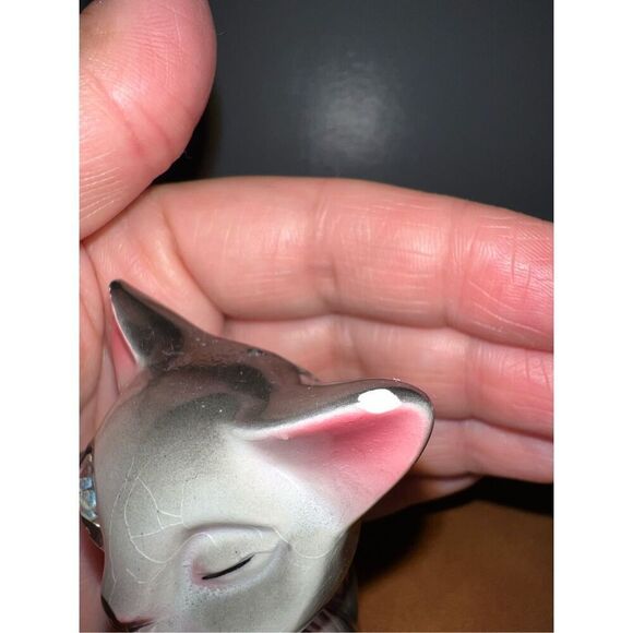 LEFTON Salt Pepper Shaker Set Jeweled Cats-Vintage Japan MCM Ceramic Matching - Picture 6 of 9